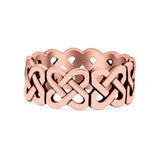 Celtic Oxidized Band Solid 925 Sterling Silver Thumb Ring (7mm)