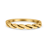 Braid Oxidized Band Solid 925 Sterling Silver Thumb Ring (2mm)