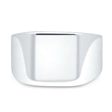 Signet Plain Band High Polished Solid 925 Sterling Silver Thumb Ring (15mm)