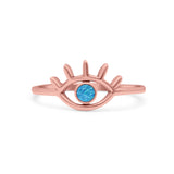 Eye Evil Thumb Ring Round Statement Fashion Ring Band 925 Sterling Silver