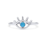 Eye Evil Thumb Ring Round Statement Fashion Ring Band 925 Sterling Silver