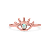 Eye Evil Thumb Ring Round Statement Fashion Ring Band 925 Sterling Silver