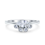Marquise Art Deco Bridal Wedding Engagement Ring Simulated Cubic Zirconia 925 Sterling Silver