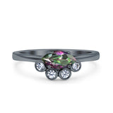 Marquise Art Deco Bridal Wedding Engagement Ring Simulated Cubic Zirconia 925 Sterling Silver