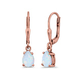 Teardrop Bridal Dangling Leverback Earrings Pear CZ 925 Sterling Silver