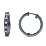 Minimalist Huggie Hoop Earrings CZ 925 Sterling Silver
