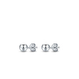 Ball Stud Earrings Round 925 Sterling Silver (2mm-18mm)