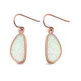 Drop Dangle Earrings Created Opal 925 Sterling Silver (17mm)