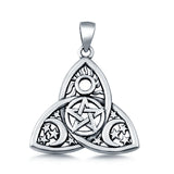Triquetra Pentagram Charm Pendant 925 Sterling Silver (20mm)