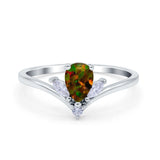 Art Deco Marquise Engagement Ring, Simulated CZ, 925 Silver