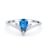 Art Deco Marquise Engagement Ring, Simulated CZ, 925 Silver