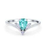 Art Deco Marquise Engagement Ring, Simulated CZ, 925 Silver
