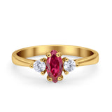 Three Stone Wedding Ring Simulated Cubic Zirconia 925 Sterling Silver