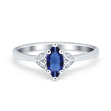 Marquise Art Deco Engagement Ring Simulated Cubic Zirconia 925 Sterling Silver
