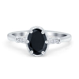 Vintage Style Wedding Ring Round Simulated Cubic Zirconia 925 Sterling Silver