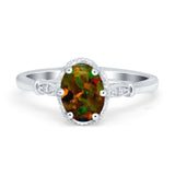 Vintage Style Wedding Ring Round Simulated Cubic Zirconia 925 Sterling Silver