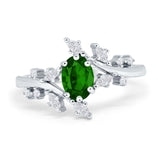 Oval Marquise Simulated Cubic Zirconia Ring 925 Sterling Silver