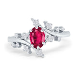 Oval Marquise Simulated Cubic Zirconia Ring 925 Sterling Silver
