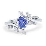 Oval Marquise Simulated Cubic Zirconia Ring 925 Sterling Silver