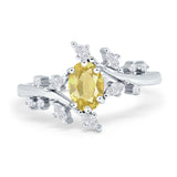 Oval Marquise Simulated Cubic Zirconia Ring 925 Sterling Silver