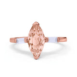 Art Deco Marquise Simulated Cubic Zirconia Engagement Ring 925 Sterling Silver