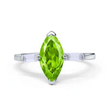 Art Deco Marquise Simulated Cubic Zirconia Engagement Ring 925 Sterling Silver