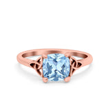 Celtic Art Deco Solitaire Engagement Ring 925 Sterling Silver