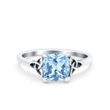 Celtic Art Deco Solitaire Engagement Ring 925 Sterling Silver