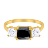 Princess Cut Engagement Ring Simulated Cubic Zirconia 925 Sterling Silver