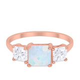 Princess Cut Engagement Ring Simulated Cubic Zirconia 925 Sterling Silver