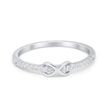 Petite Dainty Infinity Eternity Rings Simulated CZ 925 Sterling Silver
