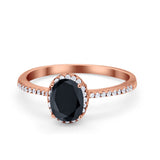 Halo Fashion Ring Oval Simulated Cubic Zirconia Accent 925 Sterling Silver