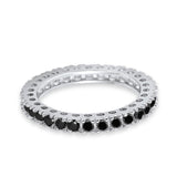 Eternity Wedding Band Rings Round Simulated CZ 925 Sterling Silver