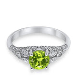 Vintage Wedding Ring Round Cubic Zirconia 925 Sterling Silver RC105152