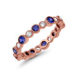 Full Eternity Wedding Ring Simulated CZ 925 Sterling Silver