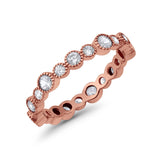 Full Eternity Wedding Ring Simulated CZ 925 Sterling Silver