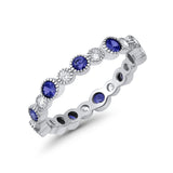 Full Eternity Wedding Ring Simulated CZ 925 Sterling Silver
