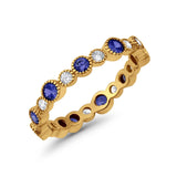 Full Eternity Wedding Ring Simulated CZ 925 Sterling Silver