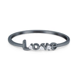 Love Band Ring Round Eternity Simulated Cubic Zirconia 925 Sterling Silver