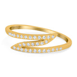 Fashion Half Eternity Ring Round Simulated Cubic Zirconia 925 Sterling Silver (5mm)