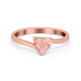 Swirl Wedding Heart Promise Ring Simulated Cubic Zirconia 925 Sterling Silver