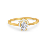 Petite Dainty Thumb Ring Round Simulated Cubic Zirconia 925 Sterling Silver