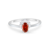 Petite Dainty Thumb Ring Round Simulated Cubic Zirconia 925 Sterling Silver