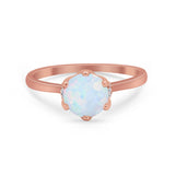 Art Deco Engagement Ring Round Simulated Cubic Zirconia 925 Sterling Silver