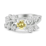 Vintage Style Wedding Bridal Ring Round Simulated Cubic Zirconia 925 Sterling Silver