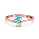Fashion Ring Marquise Simulated Cubic Zirconia 925 Sterling Silver