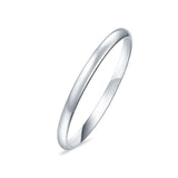 Sterling Silver Wedding Band Ring Round 925 Sterling Silver (2mm)