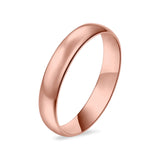 Sterling Silver Wedding Band Ring Round 925 Sterling Silver (4MM)