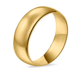 Sterling Silver Wedding Band Ring Round 925 Sterling Silver (7MM)