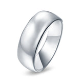Sterling Silver Wedding Band Ring Round 925 Sterling Silver (9MM)